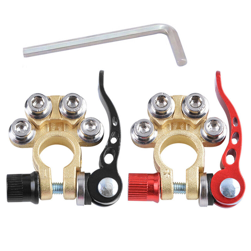 1 Pair Cable Post Clamp Shutdown Connectors Positive + Negative for Car Cars