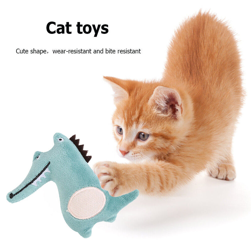 Plush Dog Toys Animal Cats Chew Bite Pet Sound Interactive Toys (Alligator)