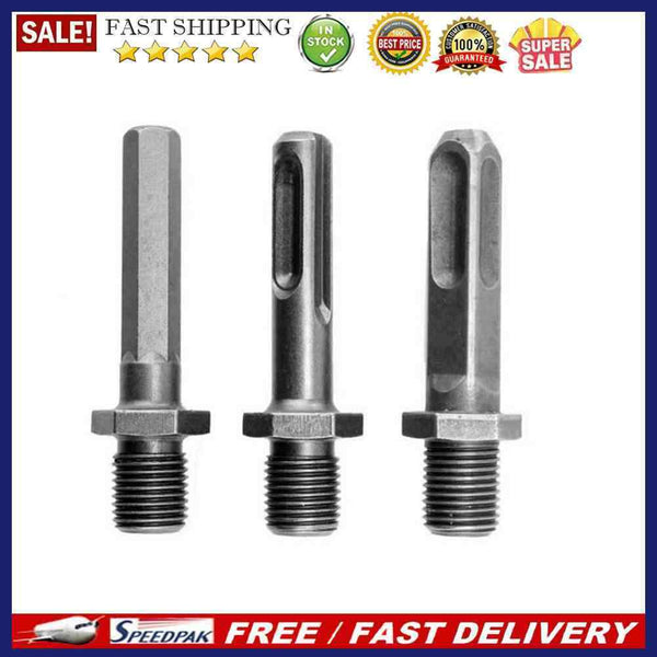 3x Split Cone Drill Bit Round/Hex/Square Firewood Splitter Adapter Extensio