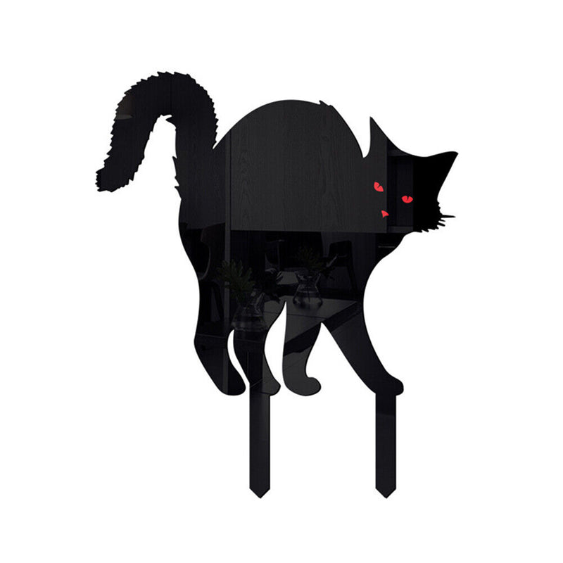 #A Scary Cat Insert Lawn Party Scene Props Art Sculpture for Home Outdoor Cour