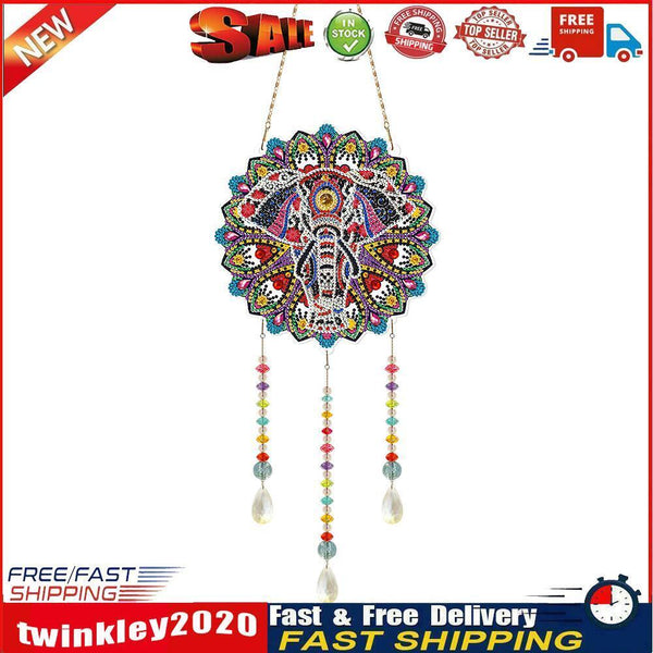 DIY Crystal Prism Teardrop Pendant Diamond Painting Kit Wind Chime (PFL02) Newly