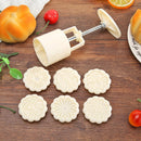 7pcs Stamps Round Mooncake Mould Hand Pressed Cake Decor Kitchen DIY Baking