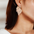 Flowers Leaves Studs Earrings Fashion Ear Drop for Women Jewelry (Style 4)