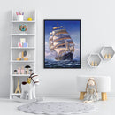 Oil Paint By Numbers Picture DIY Drawing Painting Abstract Boat Art Crafts
