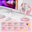RGB Headset Stand with 3 USB 2.0 Ports Gaming PC Headphone Holder (Black)