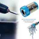 5 Pcs 1/4 inch Screwdriver Bits Batch Head Ring Screwlock Sleeve (Blue)