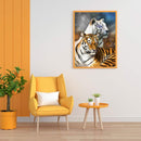 Fierce Tiger 5D DIY Diamond Painting Kits Full Round Drill Wall Decor Art Crafts