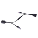 Power Over Ethernet PoE Adapter Injector + Splitter Kit PoE Cable Black