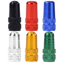 Aluminum Alloy Bicycle Tire Gas Nozzle Valve Cap Cycling Dust Cover (Blue)