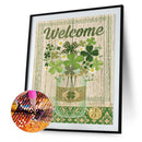 5D Diamond Painting Kit DIY Welcome Full Round Drill Mosaic Picture Wall