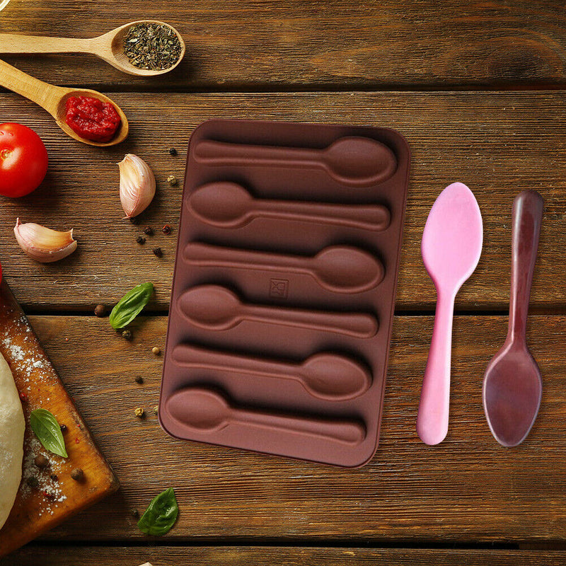 Silicone Chocolate Spoon Baking Non-stick Biscuit Cake Jelly Candy Molds Newly