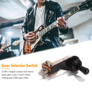 3 Way Toggle Switch Metal Dial L Type Rocker for LP Electric Guitar (Black)