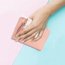 Tassel Women Short Wallet Leather Clutch Card Bag Female Purse (Light Pink)