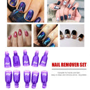 10pcs Plastic Gel Remover Clip Nail Soak Off Cap Gel Remove Tool (Purple)
