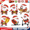 6pcs Adhesive Stickers DIY Round Christmas Santa Claus Diamond Painting Kit