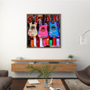 40x40cm Frameless Oil Paint By Numbers Color Guitar Paint Canvas Picture Crafts