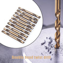 10pcs Double-Headed High-Speed Steel Twist Drill Bit Metalworking (3.2mm)