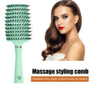 Scalp Massage Comb Bristle Women Curly Hair Detangle Brush Salon (Green) Newly