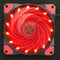 15 LED Lights Clear 120mm Quiet PC  Case Cooling Fan Mod All Color (Red)