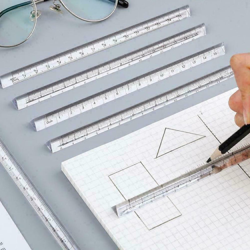 Plastic Straight Ruler Precision Double Sided Measuring Tool Best H5U5