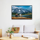 Couple Riding Horse Oil Paint By Numbers Kit Frameless Drawing Picture Decor