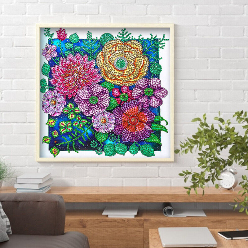 5D Part Special Shaped Drill Crystal Diamond Painting Flower Kit Art Craft