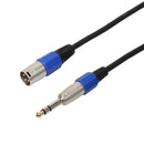 3P XLR Male Jack to 1/4 6.35mm Female Plug Stereo Microphone Adapter Cable Newly