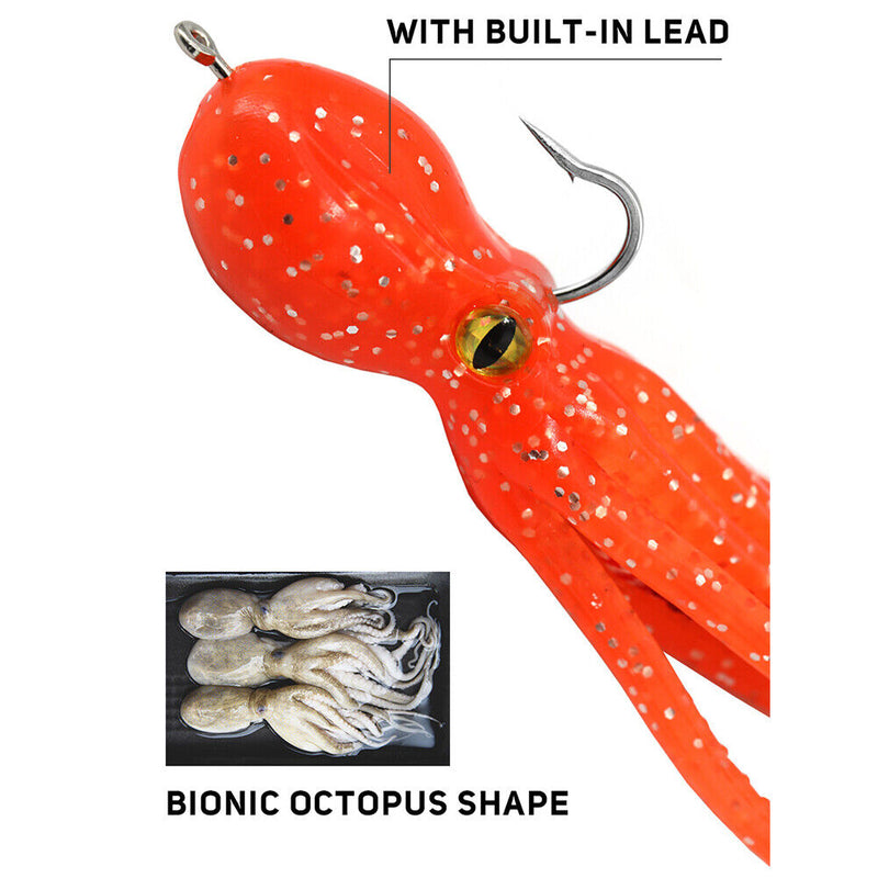 Crankbait Artificial Bait Skirt 11cm 22g Octopus Soft Fishing Lures with Hook