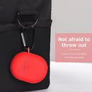 For Redmi AirDots 3 Pro Silicone Protective Case Cover with Keychain (Red) Newly