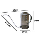 1L Long Mouth Garden Planting Sprinkler Pot Stainless Steel Transparent Watering