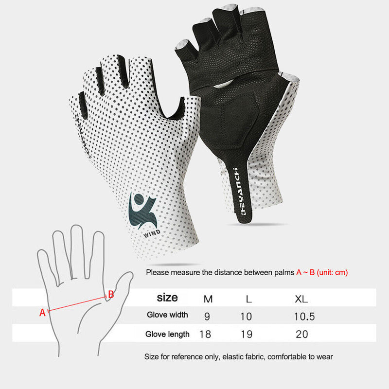 Half Finger Gloves Summer Sports Cycling Gloves for Men Women (White L)