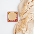 5D DIY Diamond Painting Kit Coaster Ceramics Insulation Cartoon Pad (Red)