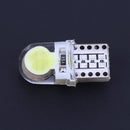 10pcs 12V T10 W5W Bulb White LED Lamp COB Silicone Shell Car Turn Side Lamp