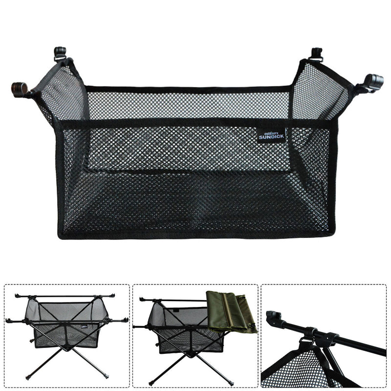 SUNDICK Folding Table Net Bag Net Holder Bag under Desk for Picnic Camping