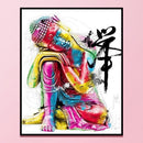 11CT Full Embroidery Kit Stamped Colorful Buddha Statue Cross Stitch Kits