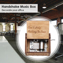 Classic Delicate Wooden Hand-Cranked Music Box Elegant Sound Ornament Kids Gift