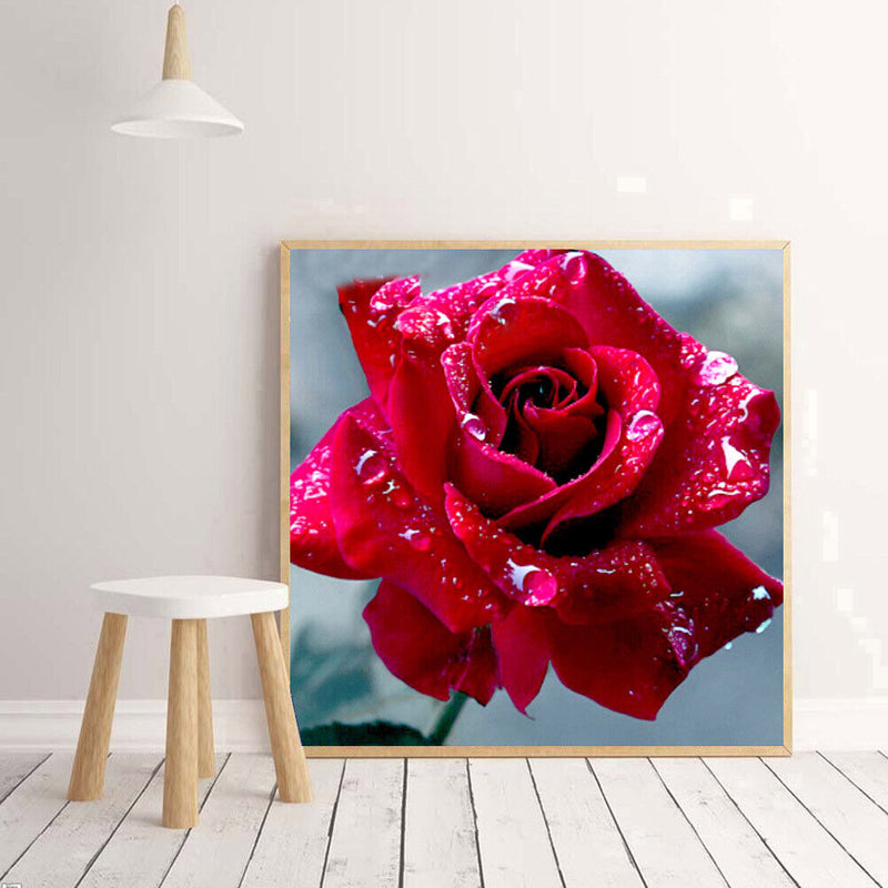 DIY Roses Diamond Painting Cross Stitch Embroidery Mosaic Kit Room Decor