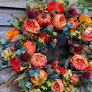 ??Last Day 50% Off ??Fall Peony And Pumpkin Wreath Year Round-Wreath