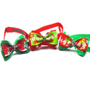 Holidays Dog Cat Snow Flakes Christmas Collar Adjustable Necktie Pet Bow Ties