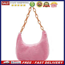 Autumn Winter Retro Women Hobos Underarm Bag Chain Plush Large Capacity Handbags