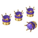 4x Car Rhinestone Wheel Tire Valve Caps Tyre Rim Stem Air Cover (Purple) Newly