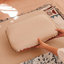 Portable Inflatable Air Pillows Elastic Sponge Camping Travel Sleep Cushion