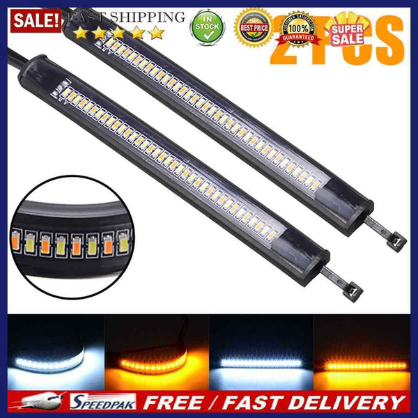 2pcs 36LED Motorcycle Turn Signal Light Strip Fork Strip Lamp Bar Accessories