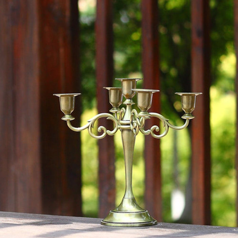 Wedding European Style Home Decor Candle Holder 5 Arms Candelabra Candlestick