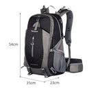 40L Waterproof Travel Cycling Camping Backpack with Rain Cover (Black) Newly