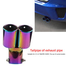 Bent Dual Exhaust Tip Bolt-on Straight Cut Tailpipe Tip 2.5 inch ID Inlet Newly
