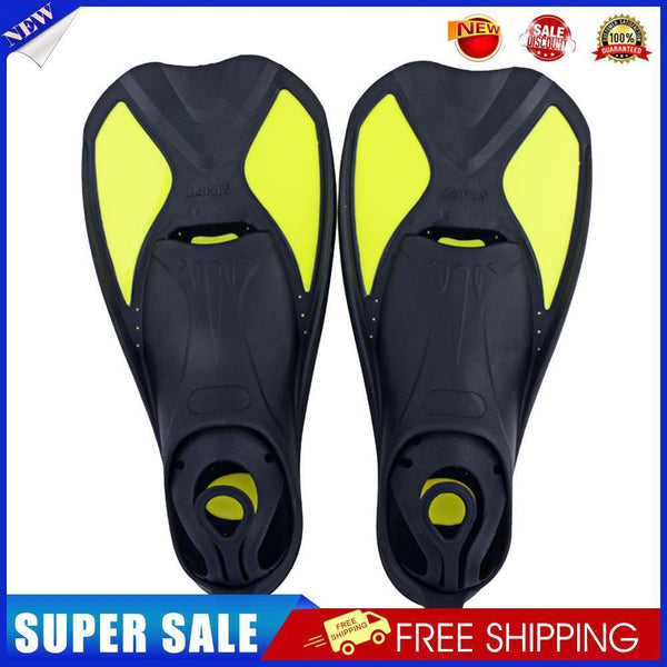 Diving Swimming Fins Adults Flexible Submersible Foot Flippers (Yellow L)