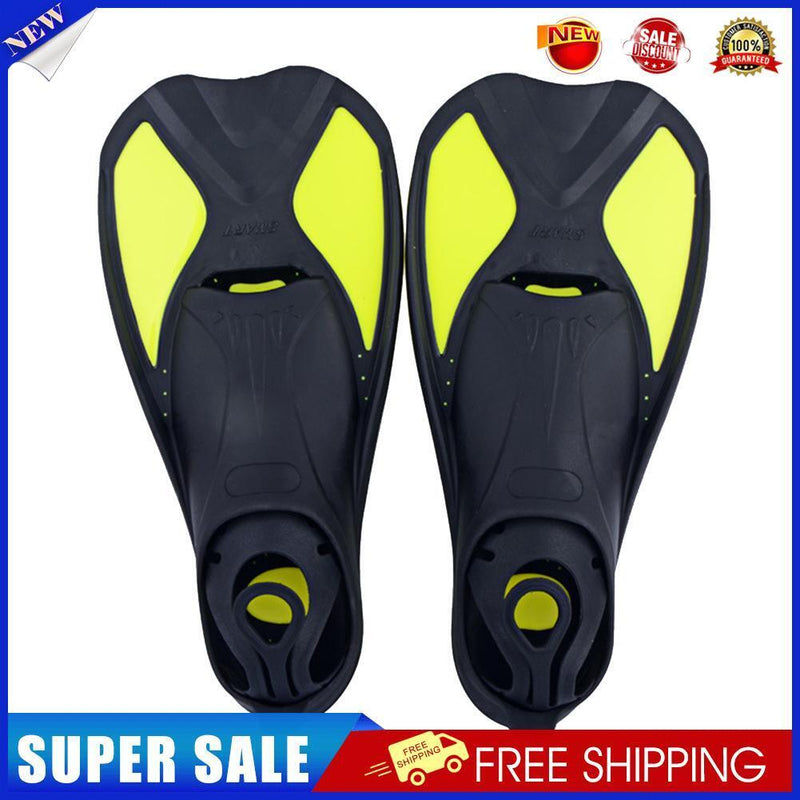 Diving Swimming Fins Adults Flexible Submersible Foot Flippers (Yellow L)