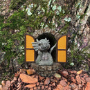 Dinosaur Climbing Windows Sculpture Garden Dragon Opening Door Statue (A) Newly