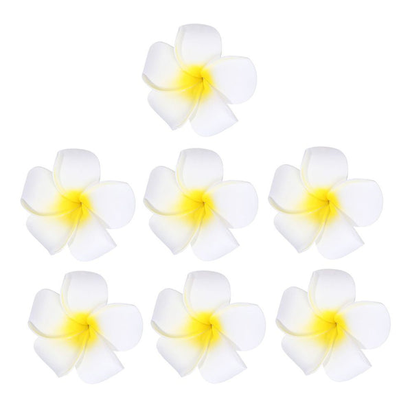 Women Girl Simulation White Plumeria Hairpin Beach Seaside Hair Clip Flower